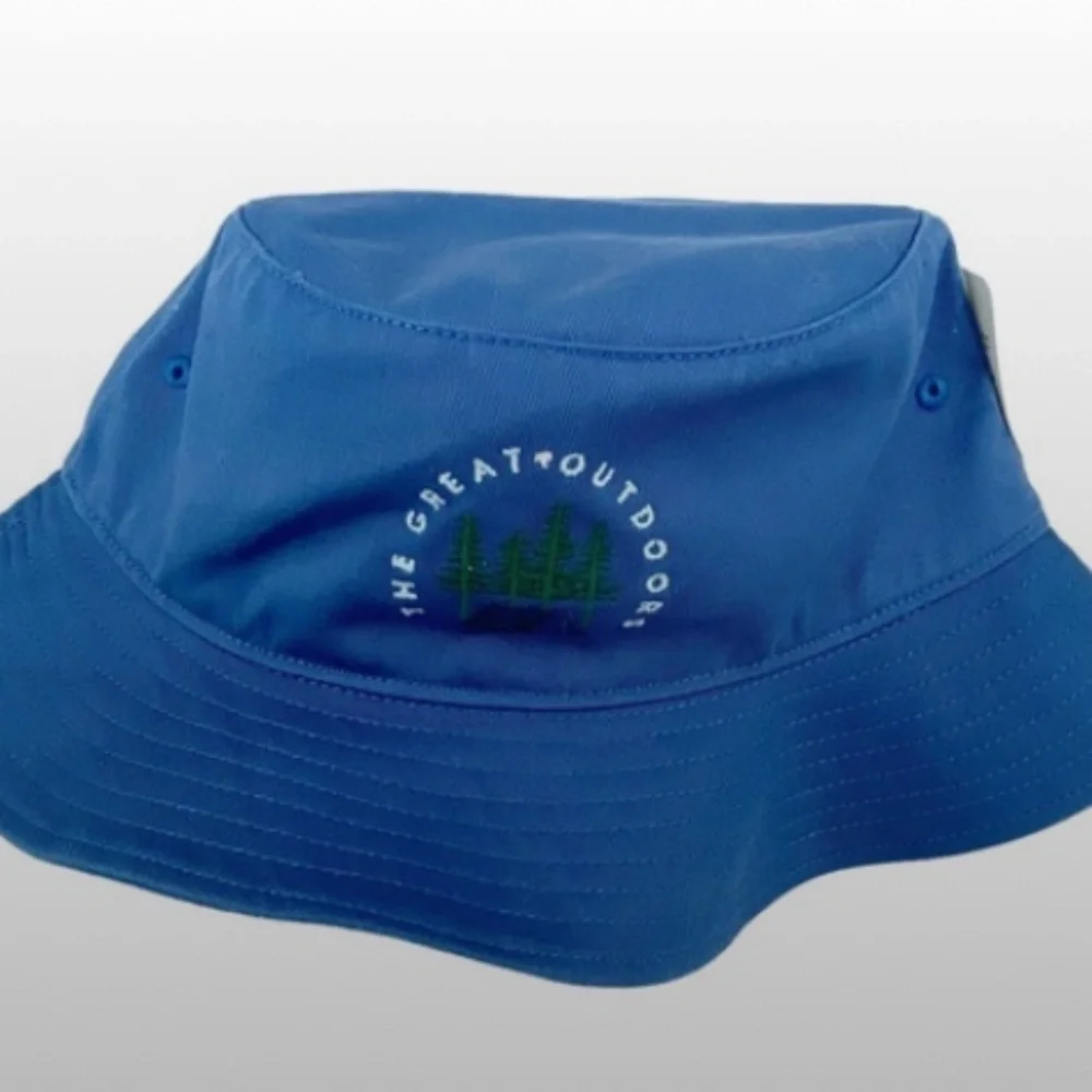 NWT Life Is Good Bucket Hat Blue The Great Outdoors